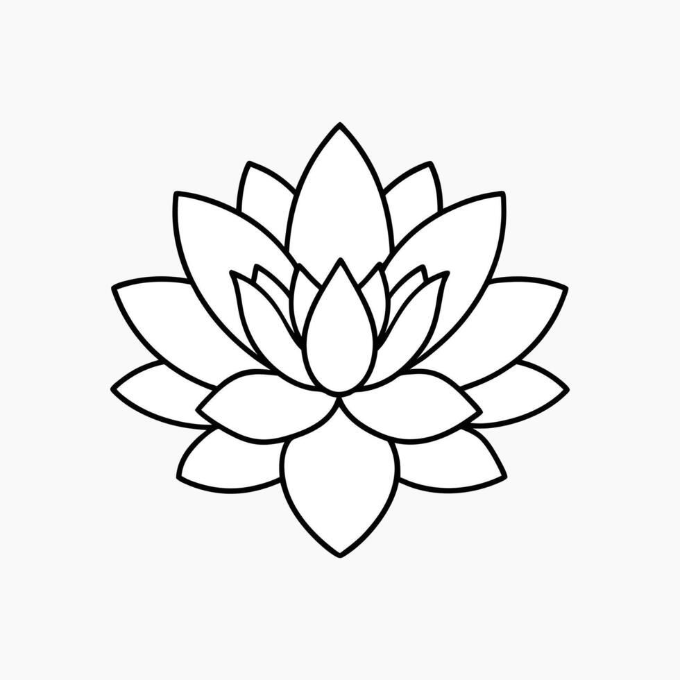 Water Lily Flower on White Background Elegant Aquatic Bloom for Floral and Botanical Designs vector