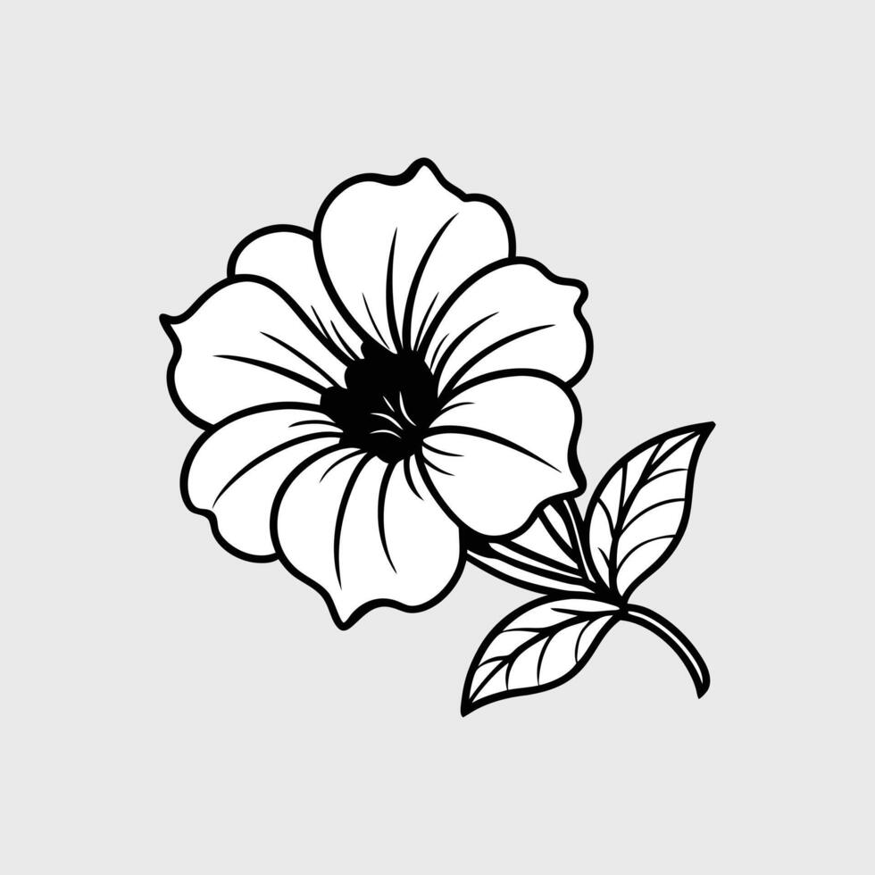 Petunia Flower on White Background Vibrant Bloom for Floral and Botanical Designs vector