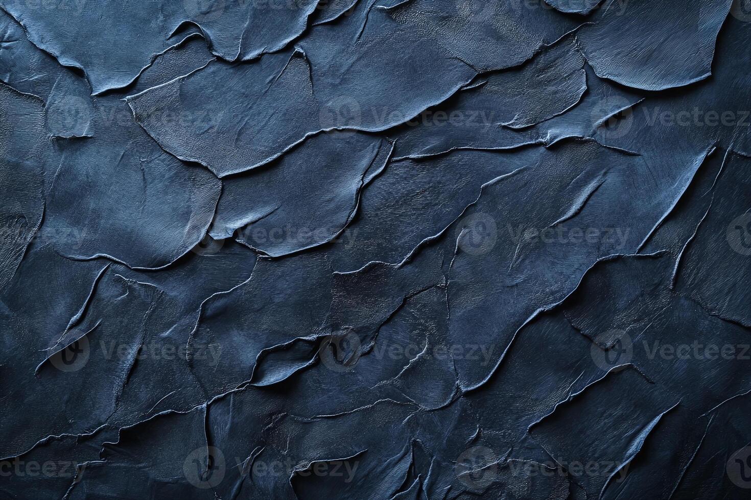 Dark Textured Abstract Cracked Blue Surface with Rough Layers for Background or Wallpaper Design photo
