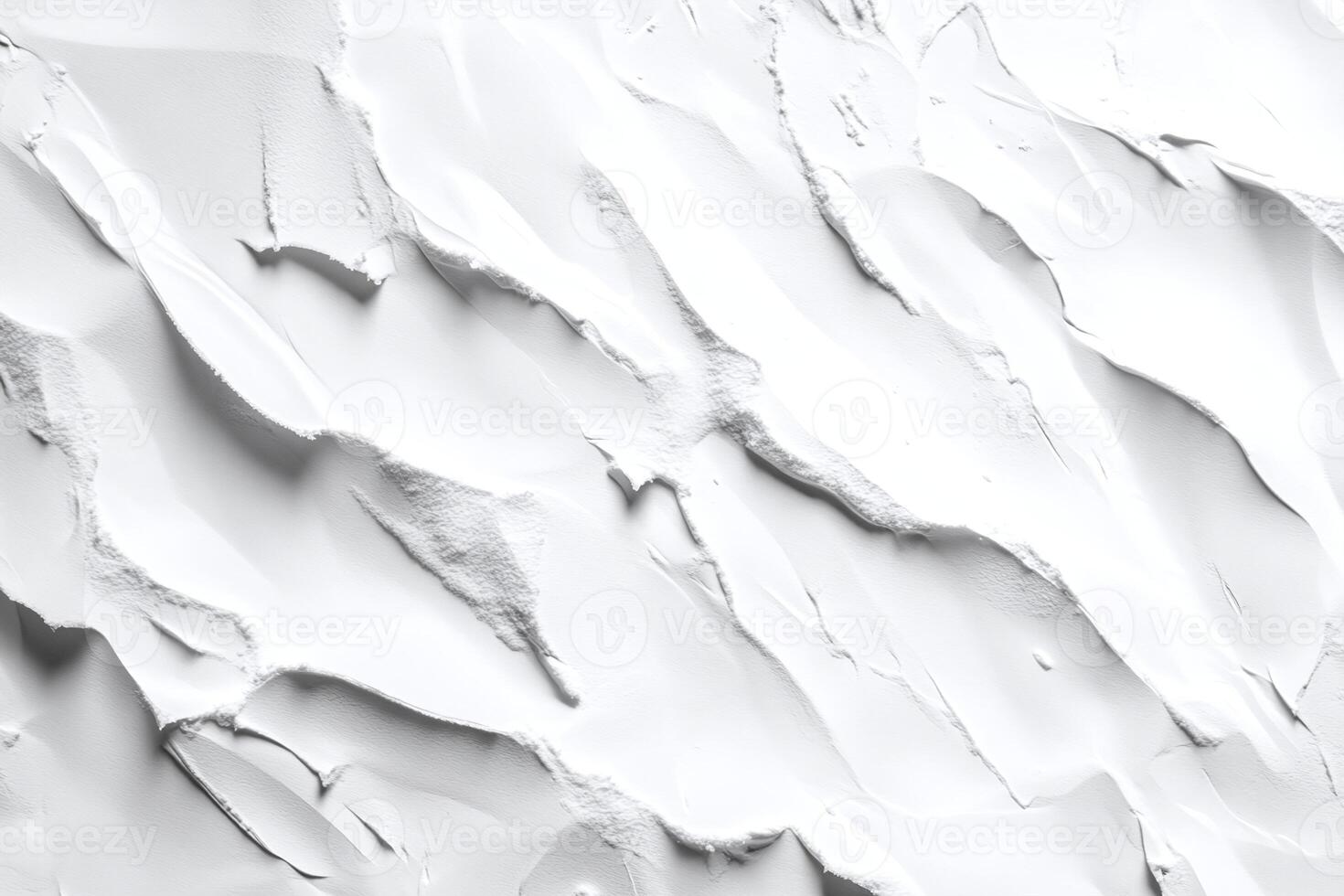 Abstract White Textured Background with Rough Plaster Layers and Natural Light Shadows photo
