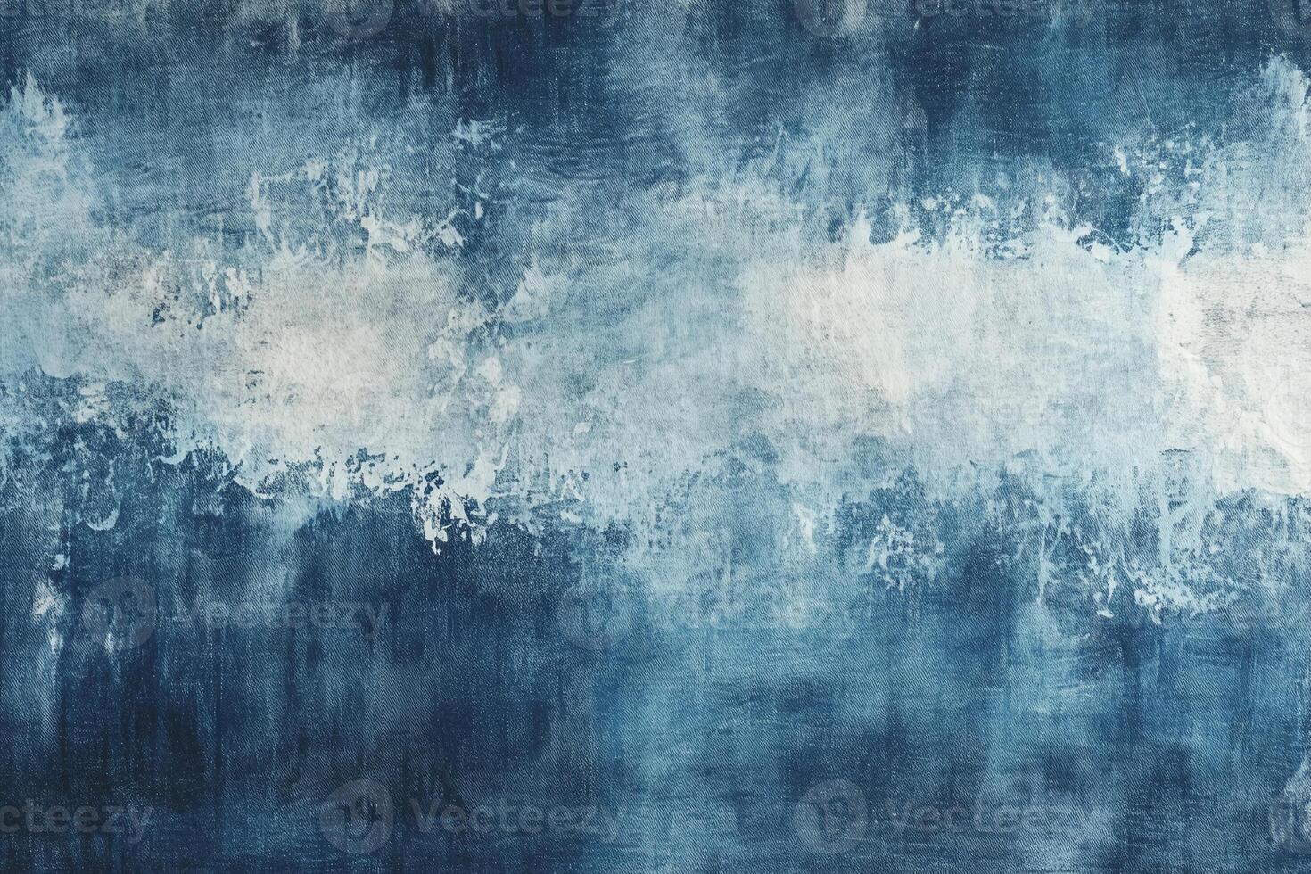 Abstract Blue and White Textured Acrylic Painting with Brush Strokes on Canvas Artistic Background photo