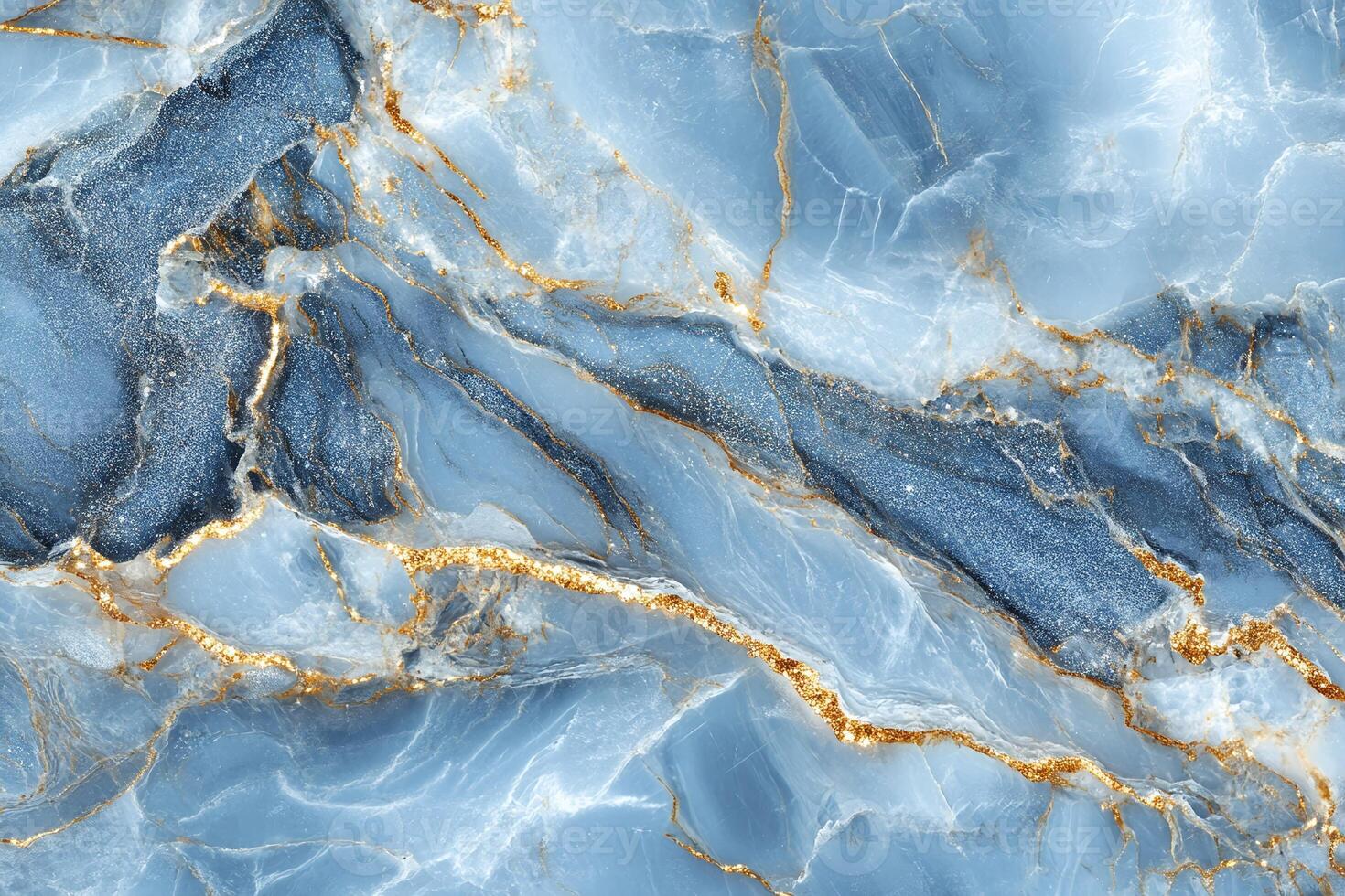 Luxurious Blue Marble Texture With Gold Veins Abstract Elegant Pattern For Modern Interiors And Design photo