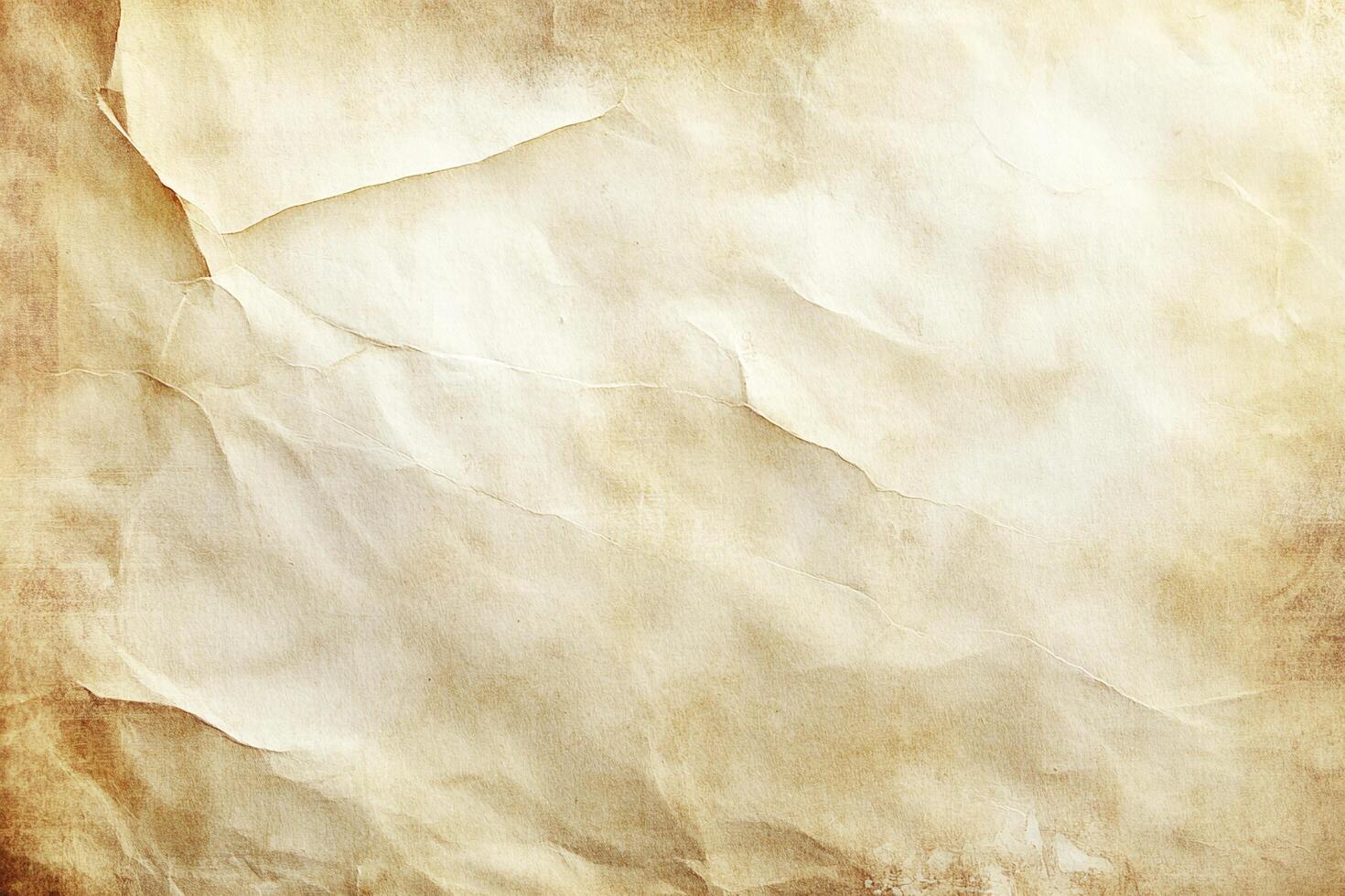 Vintage Wrinkled Aged Paper Texture With Brown Beige Tones For Background Art And Design photo