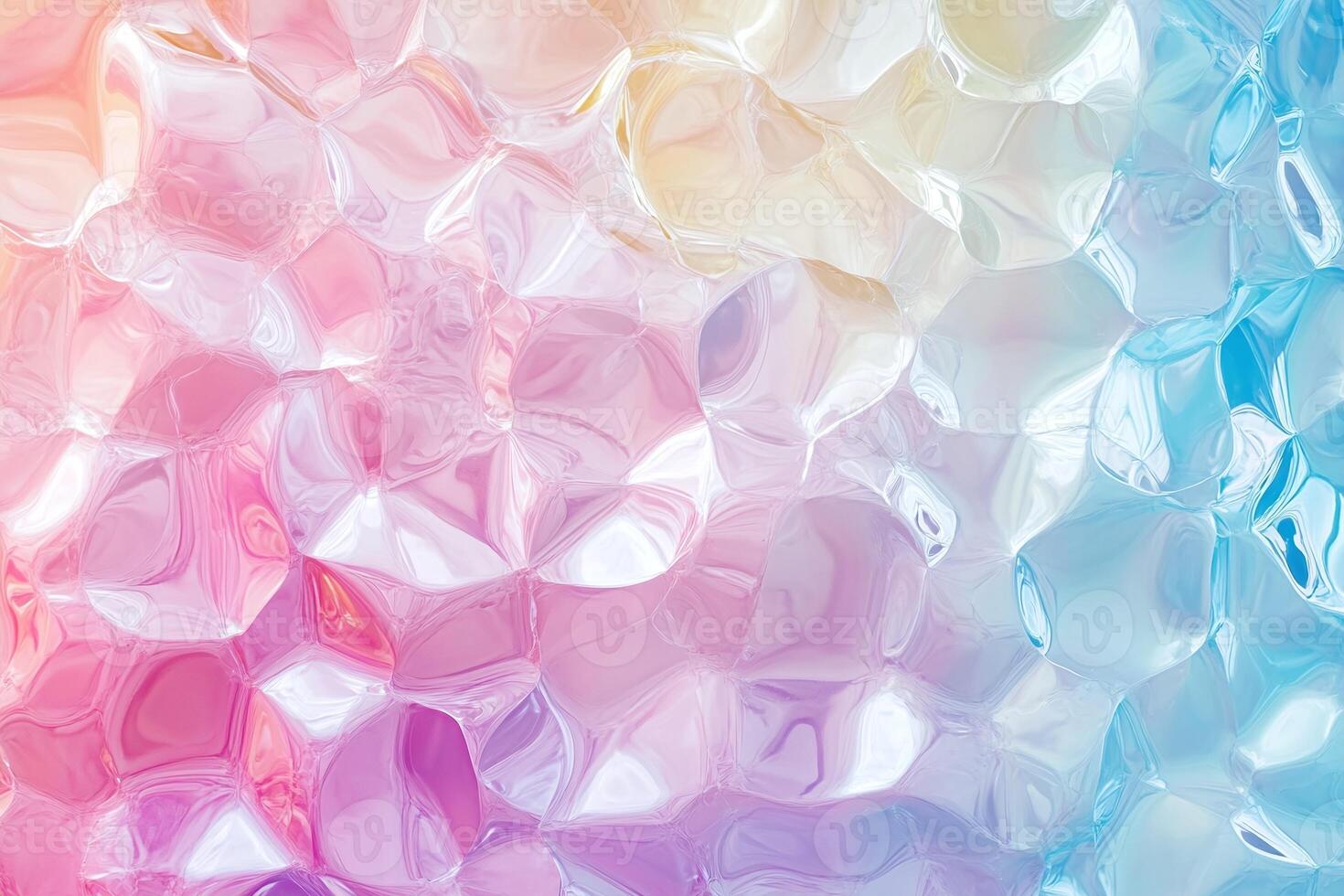 Abstract Transparent Texture with Pink Blue Gradient and Reflective Iridescent Effects for Backgrounds photo