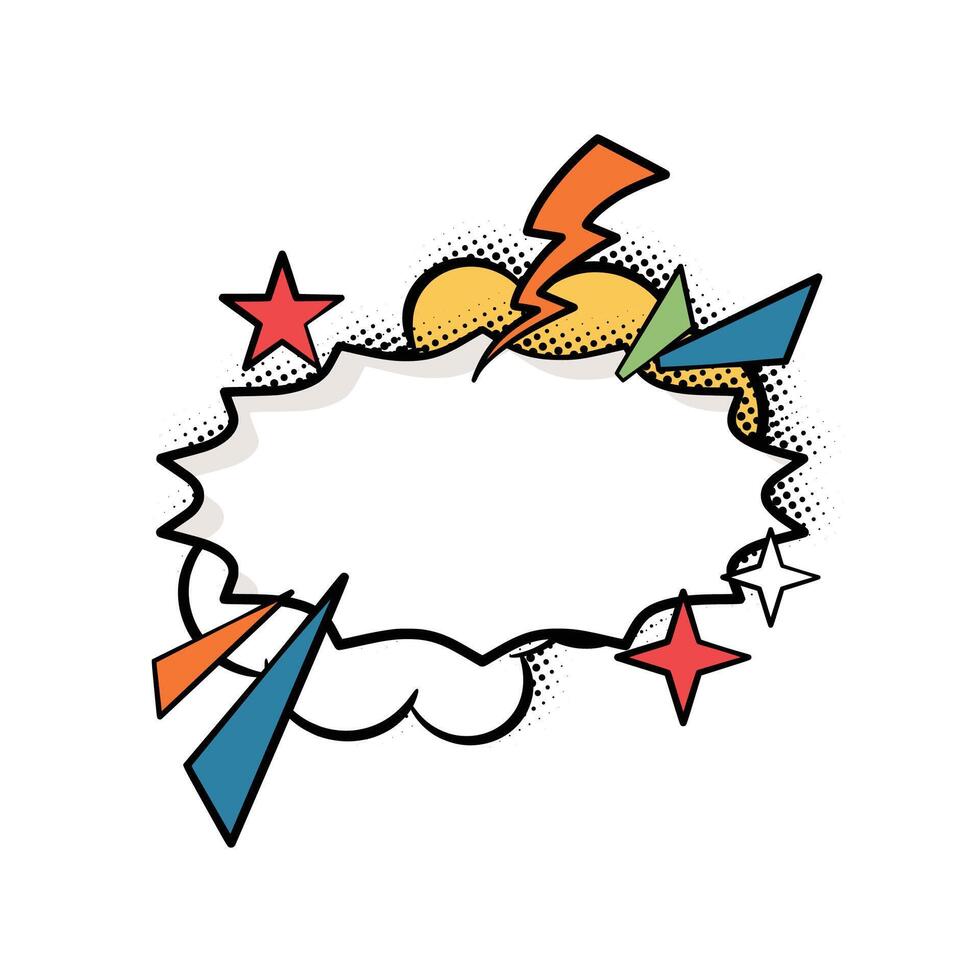 Bold Pop Art Dialogue Bubble for Storytelling vector
