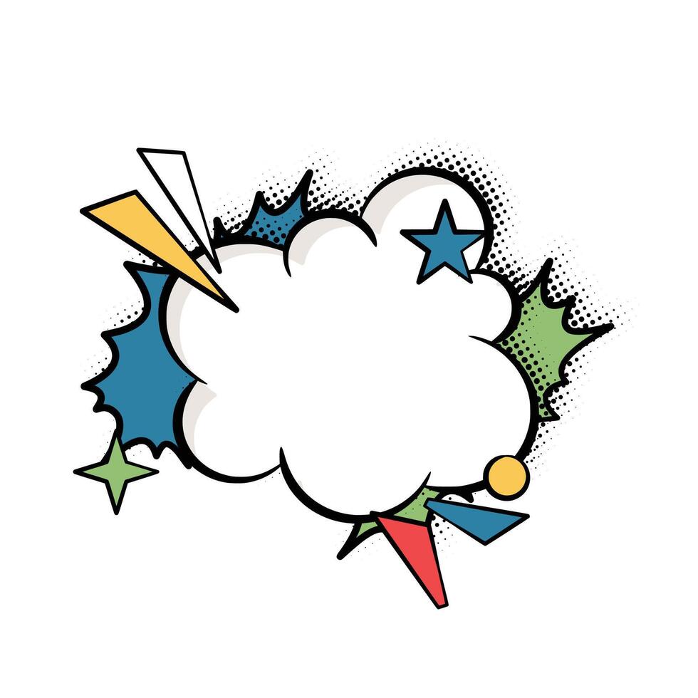 Pop Art Style Speech Bubble with Comic Book Aesthetic vector
