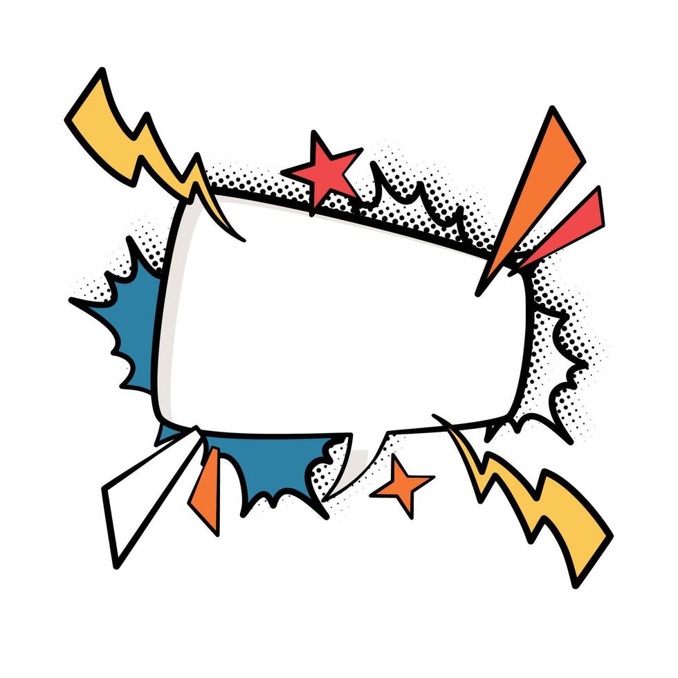 Vibrant Pop Art Speech Bubble for Packaging vector