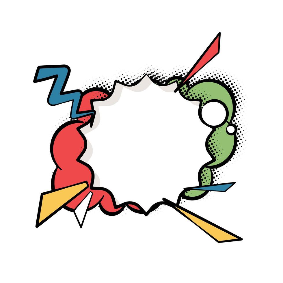 Energetic Pop Art Speech Bubble for Creative Projects vector