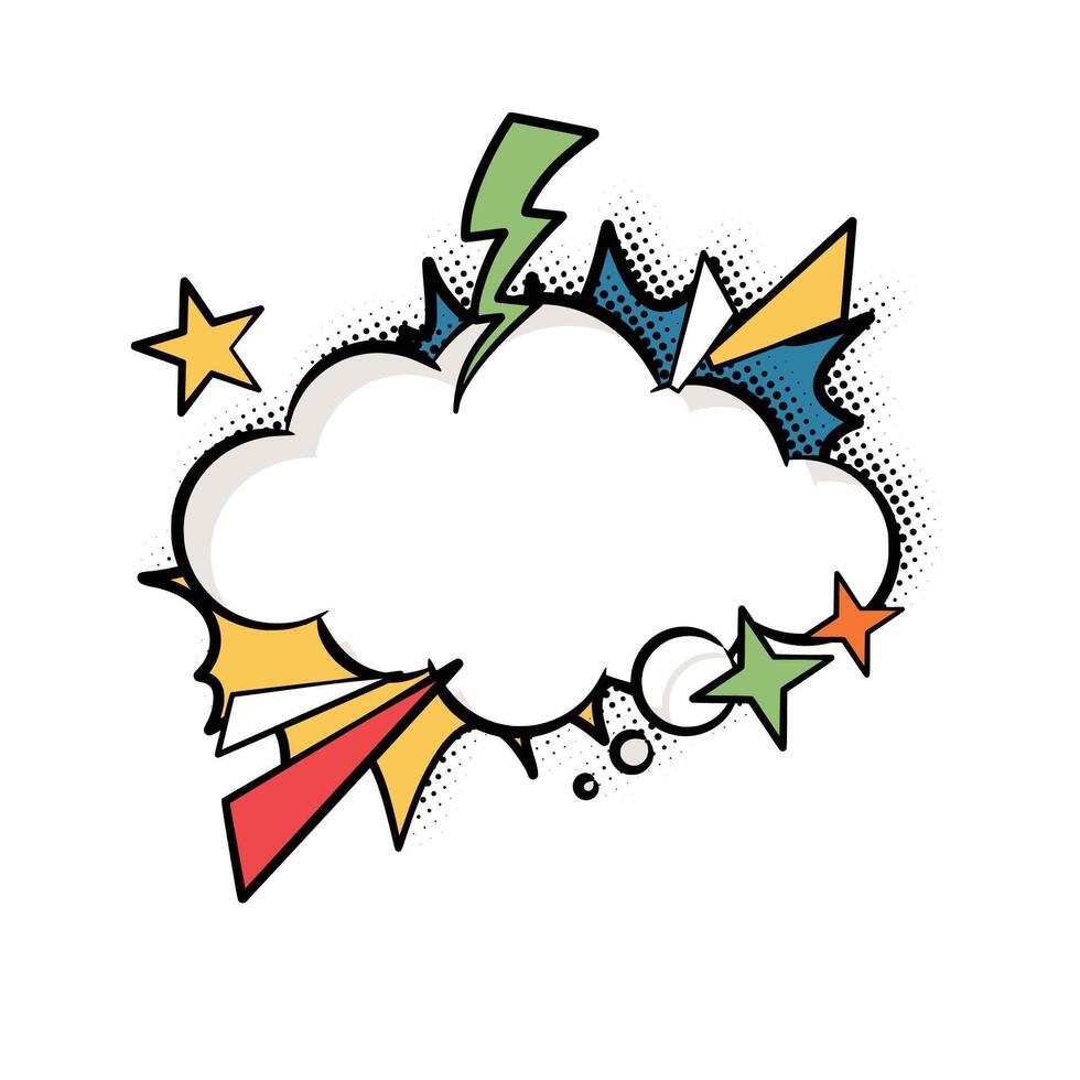 Vibrant Pop Art Style Speech Bubble Design vector