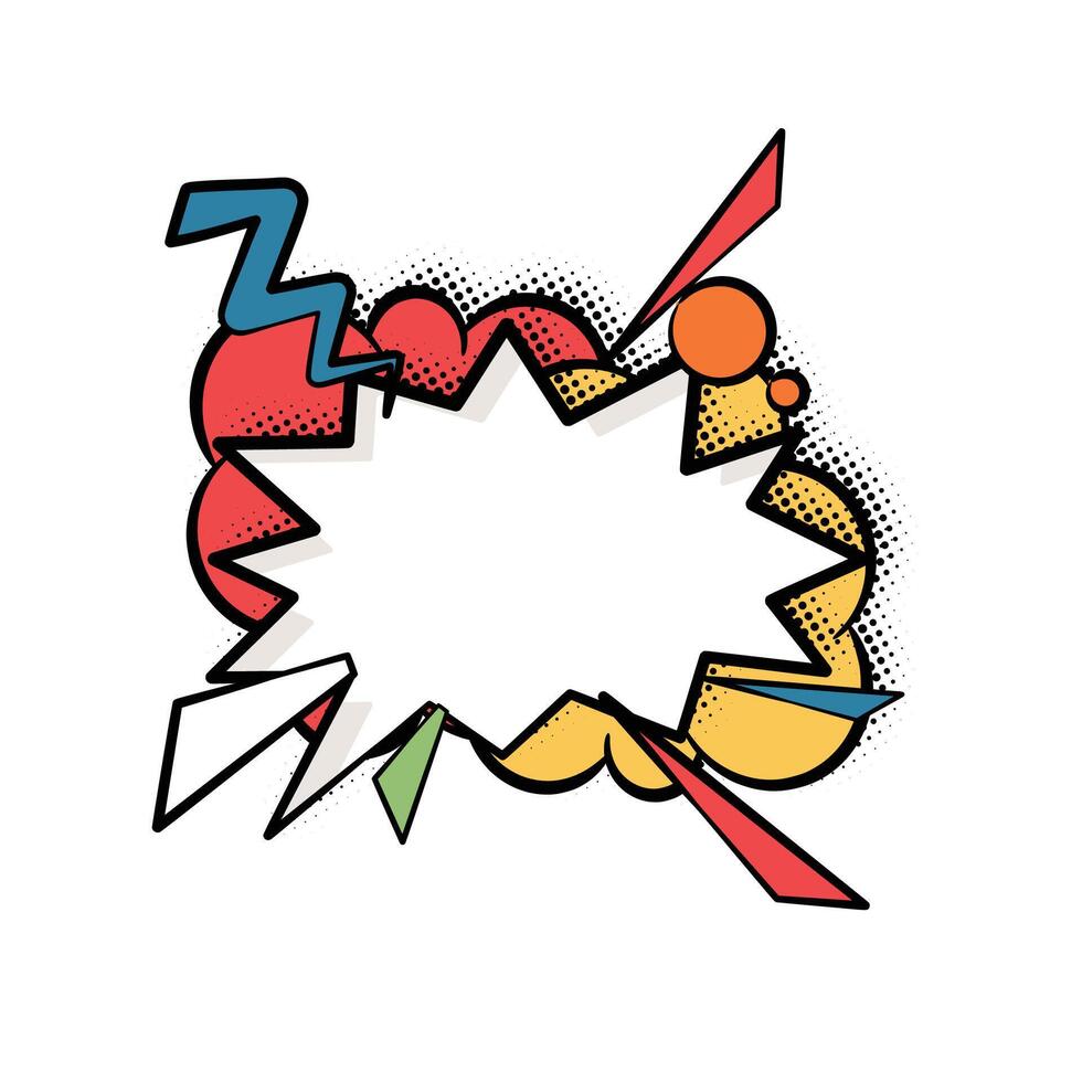 Pop Art Style Speech Bubble with Comic-Inspired Look vector