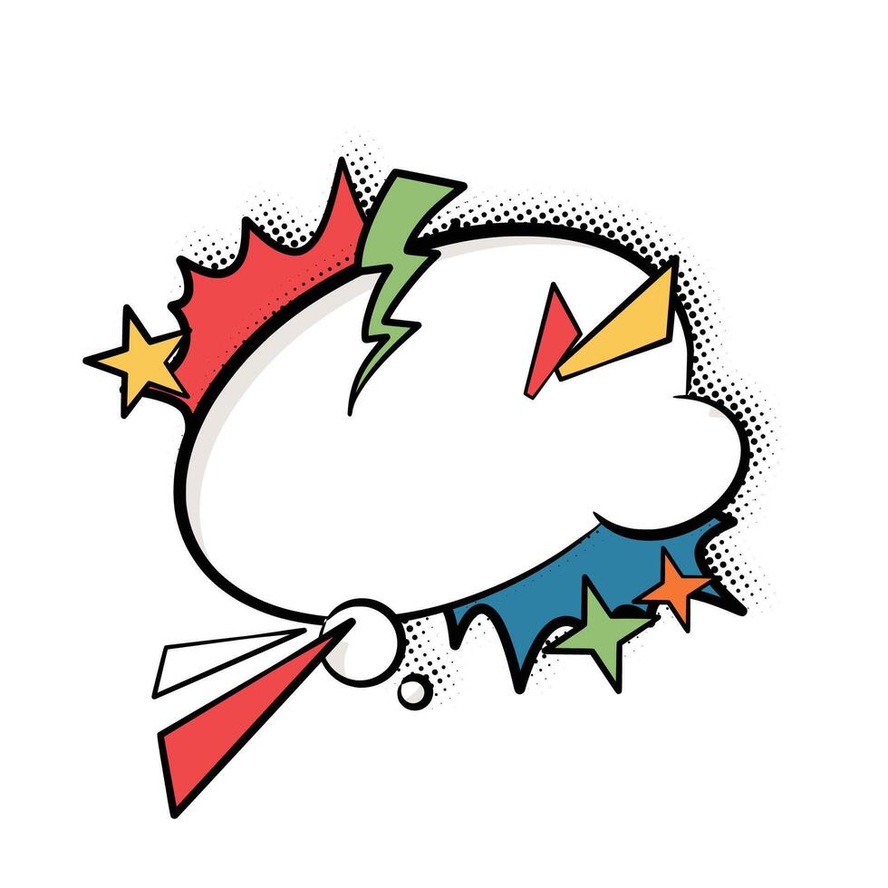 Vibrant Pop Art Speech Bubble for Advertisements vector