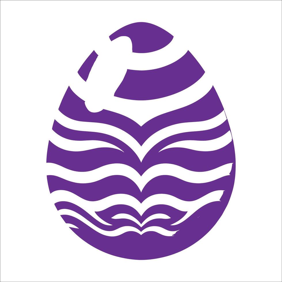 A purple egg with a white background vector