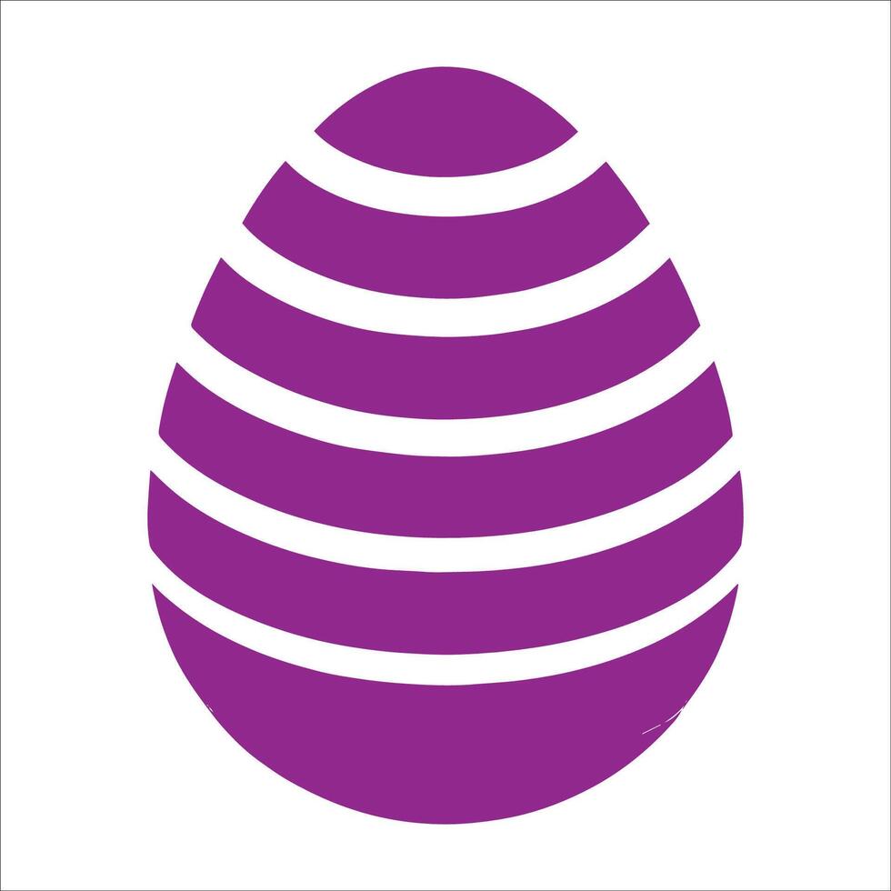 A purple egg with stripes on it vector