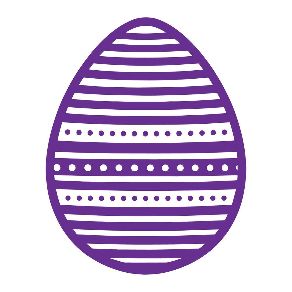An easter egg with a purple background vector