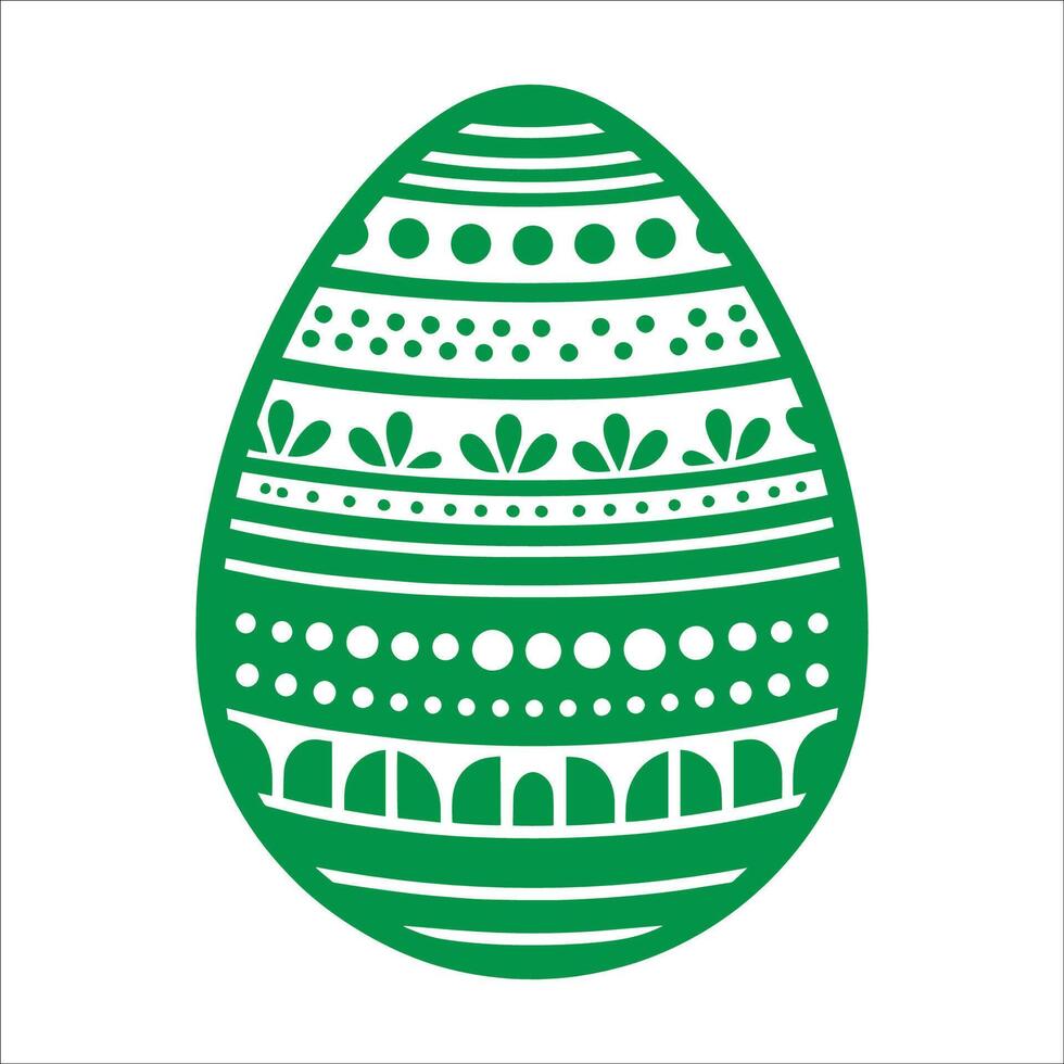 Easter Egg On White Background vector