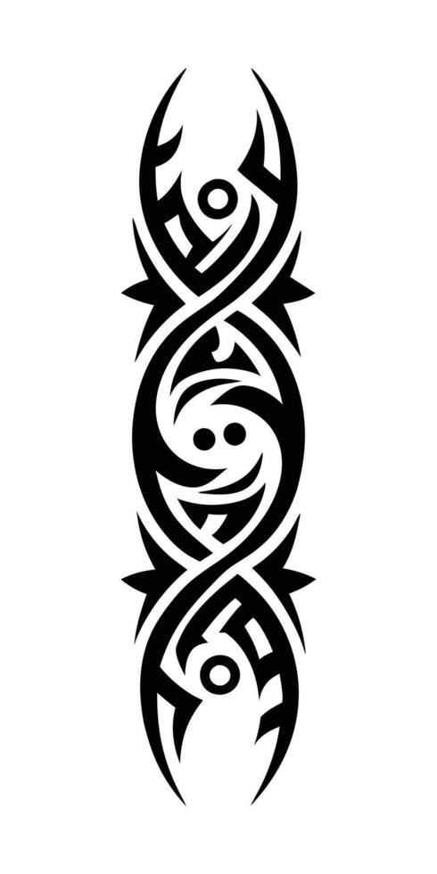 EditableTribal Tattoo Design vector
