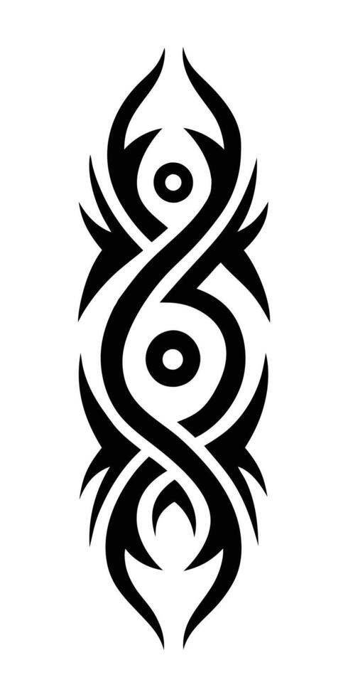 Exclusive Tribal Tattoo Art on White Background vector