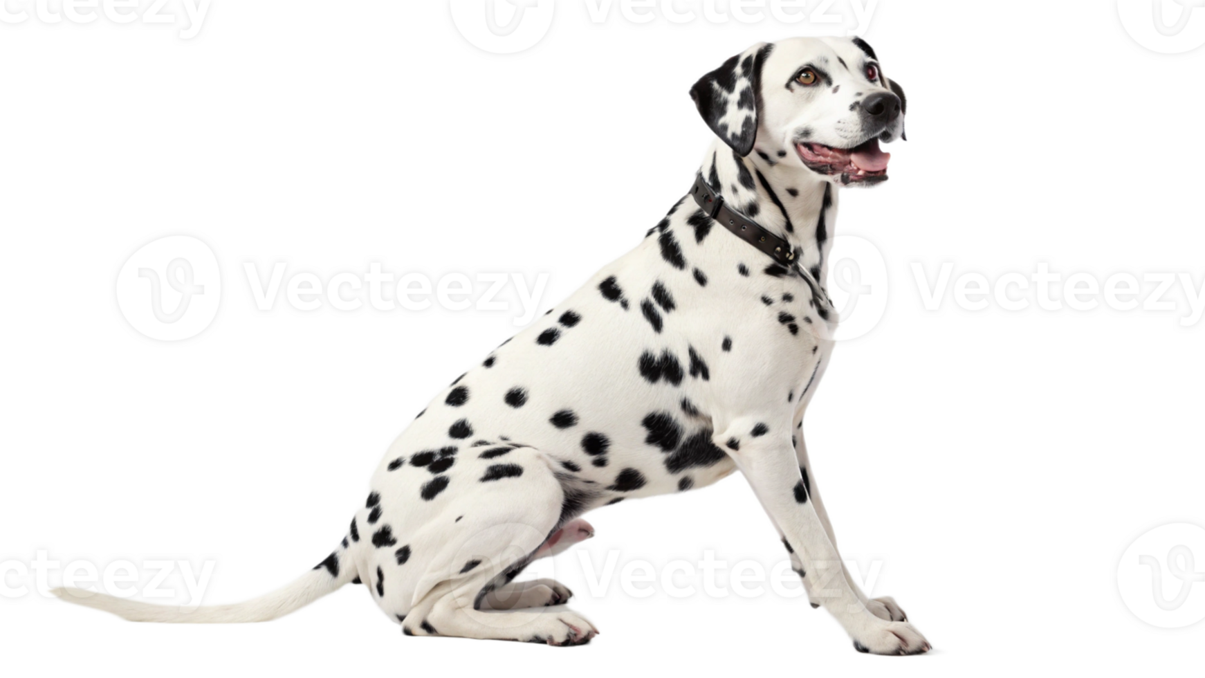 A dalmatian with distinctive spots, sitting png