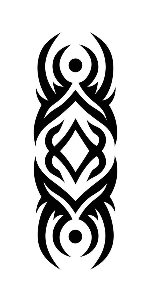 High-Resolution Tribal Tattoo Stock on White Canvas vector