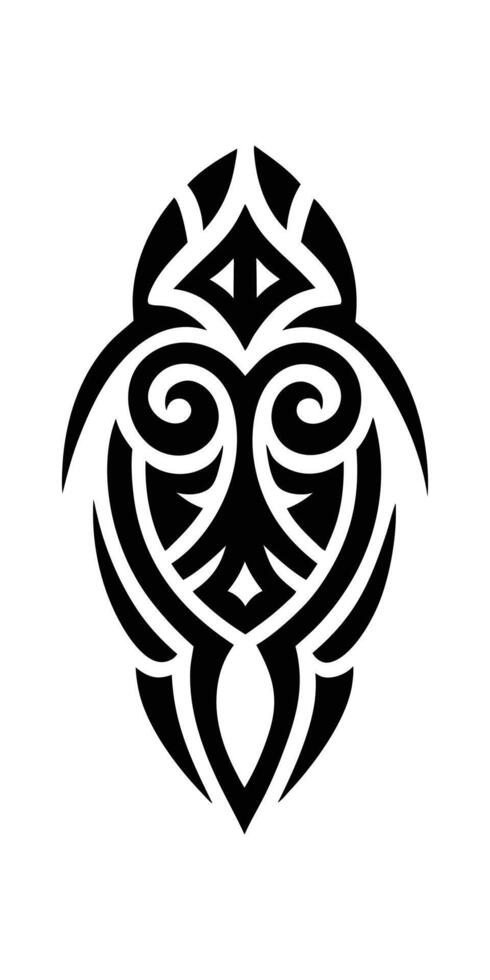 Black Tribal Tattoo Art Isolated on White Background vector