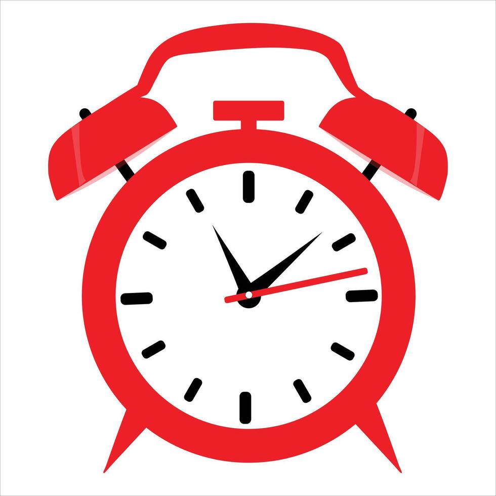 Alarm clock Illustration over white background vector