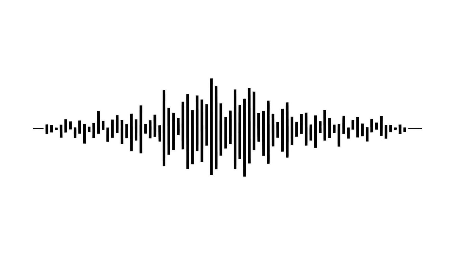 Abstract Soundwave Pattern in Black and White, Equalizer Line Design for Music, Audio, and Sound Visualizations vector