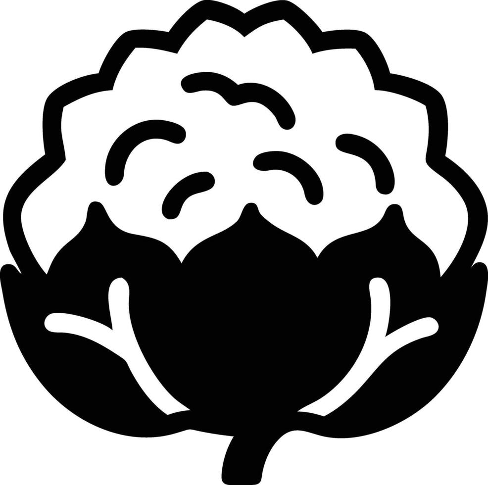 A black and white illustration of a flower vector