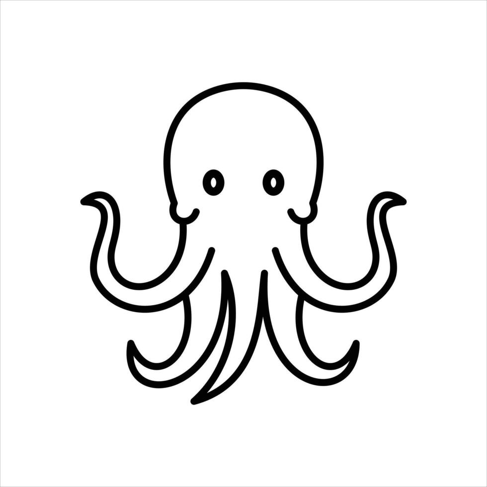 octopus line art vector