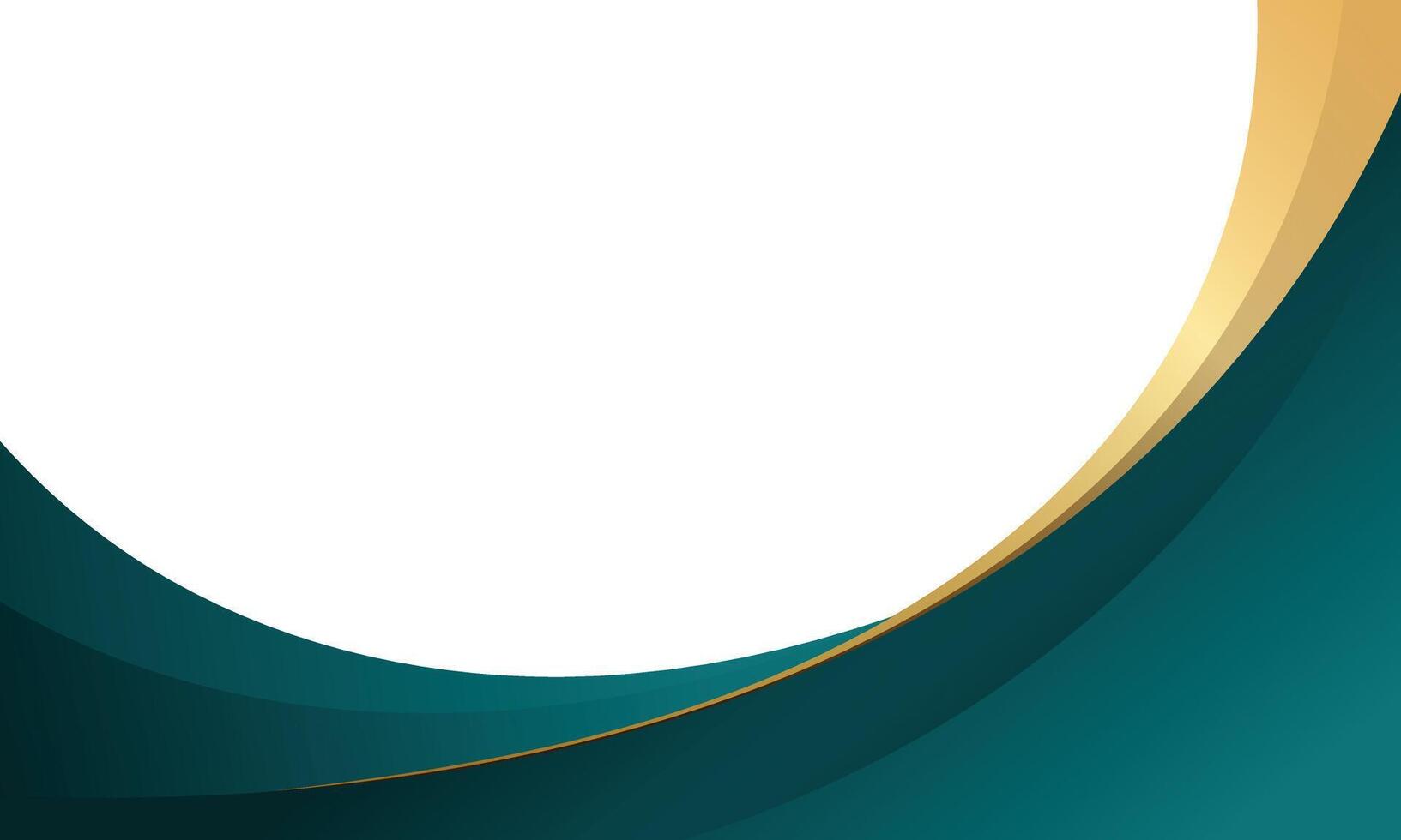 Elegant Green and Gold Wave Background vector