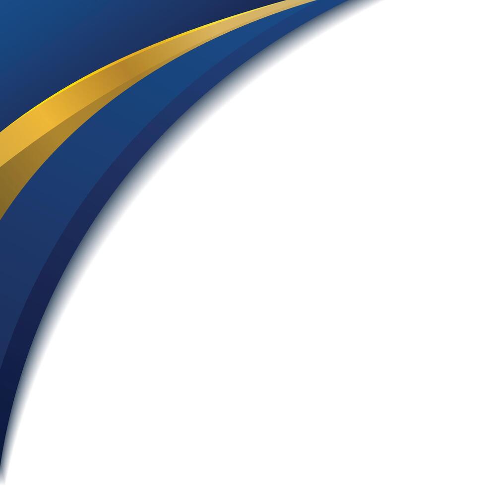 Dark blue and gold elegant border business background vector