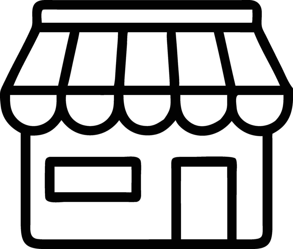 Simple Storefront Icon Illustration vector