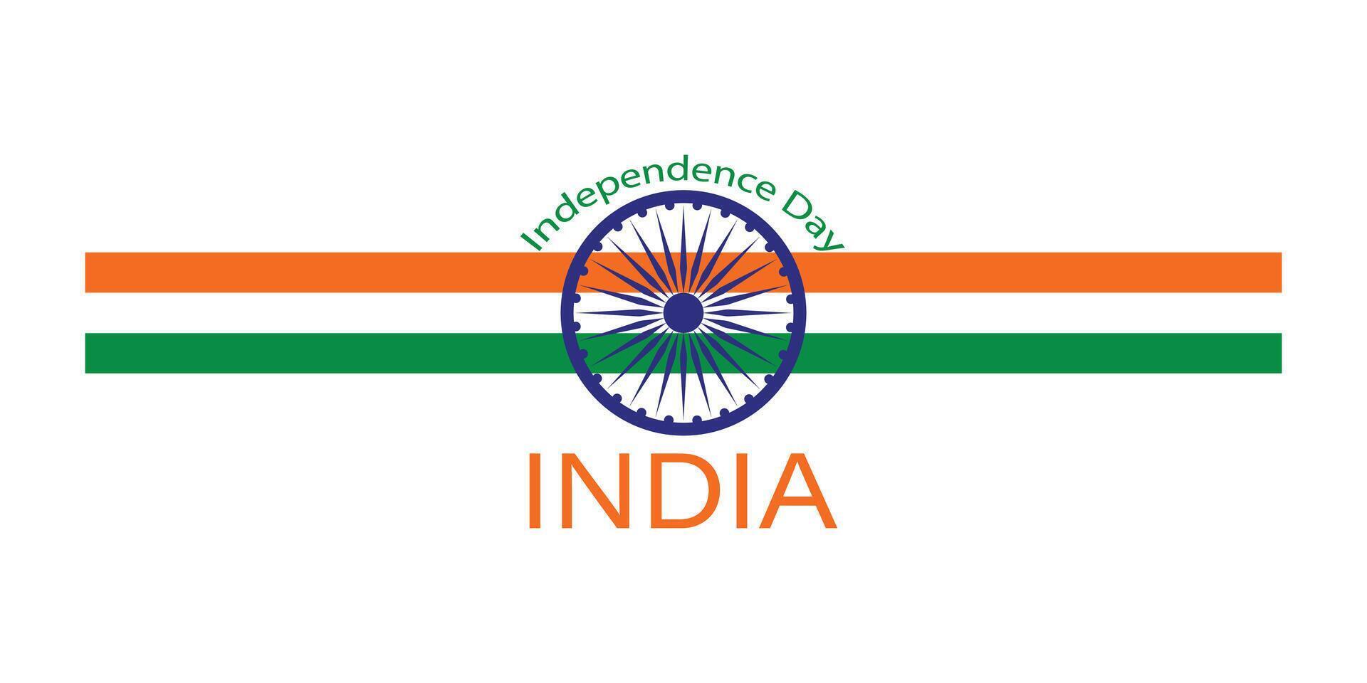 Indian Independence Day Flag Design for Digital Use. vector