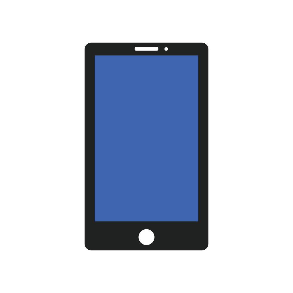 Touchscreen phone icon on white background. vector