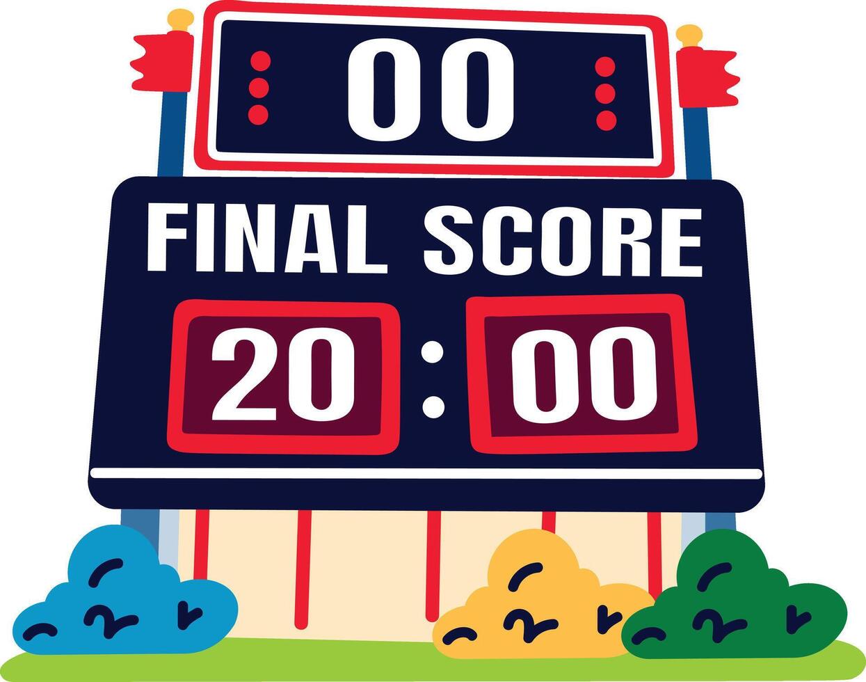 Flat sticker depicting leaderboard with final score vector