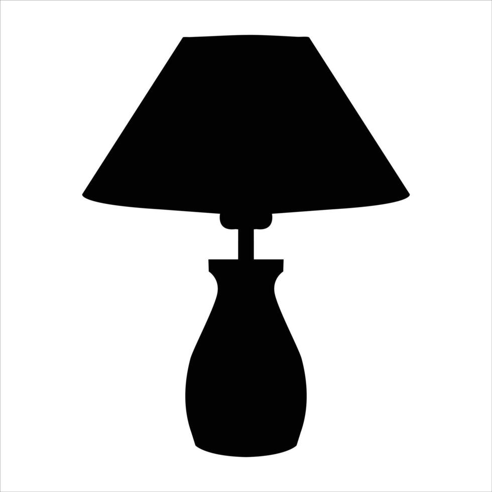 table lamp black Illustration vector