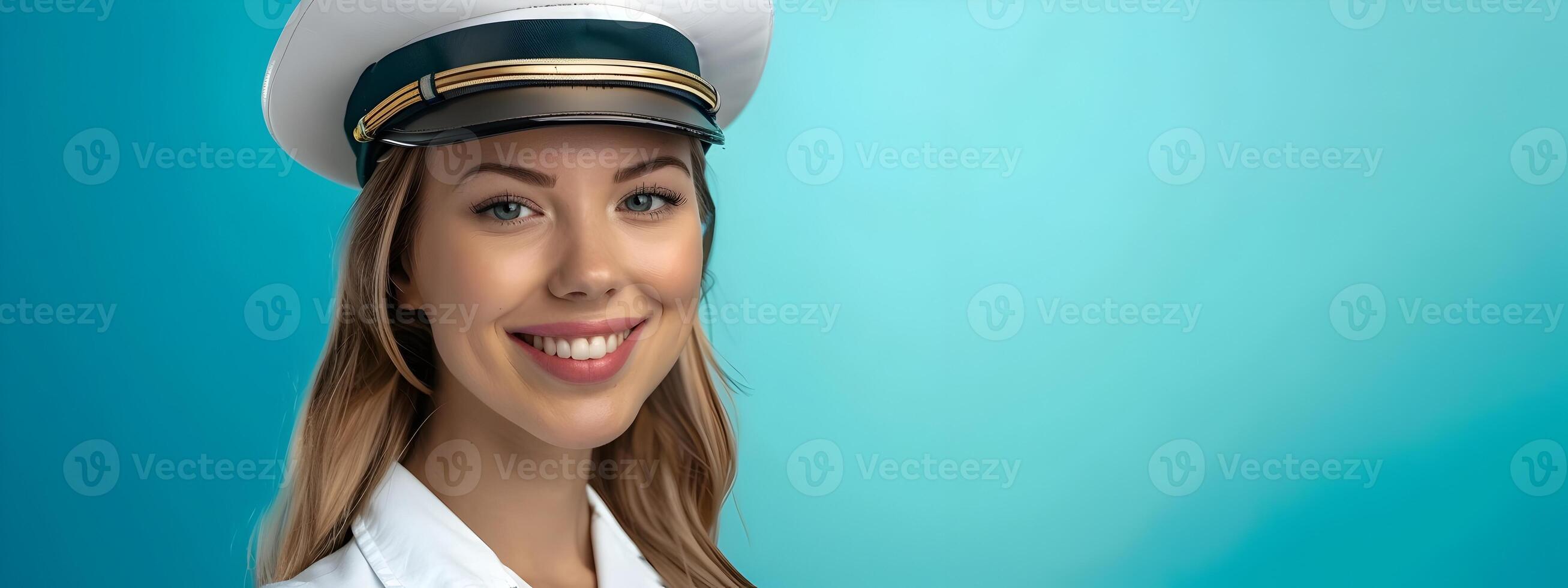 Cheerful Cruise Ship Attendant in Vibrant Portrait A Career of Unforgettable Voyages photo
