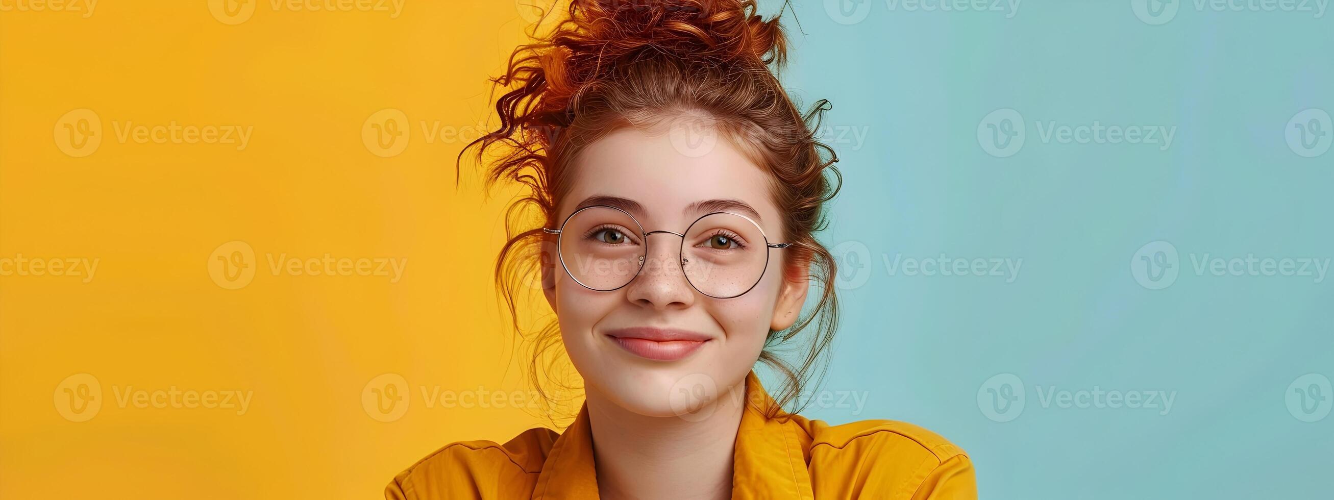 Cheerful Young Counselor Offering Guidance in a Colorful Environment photo