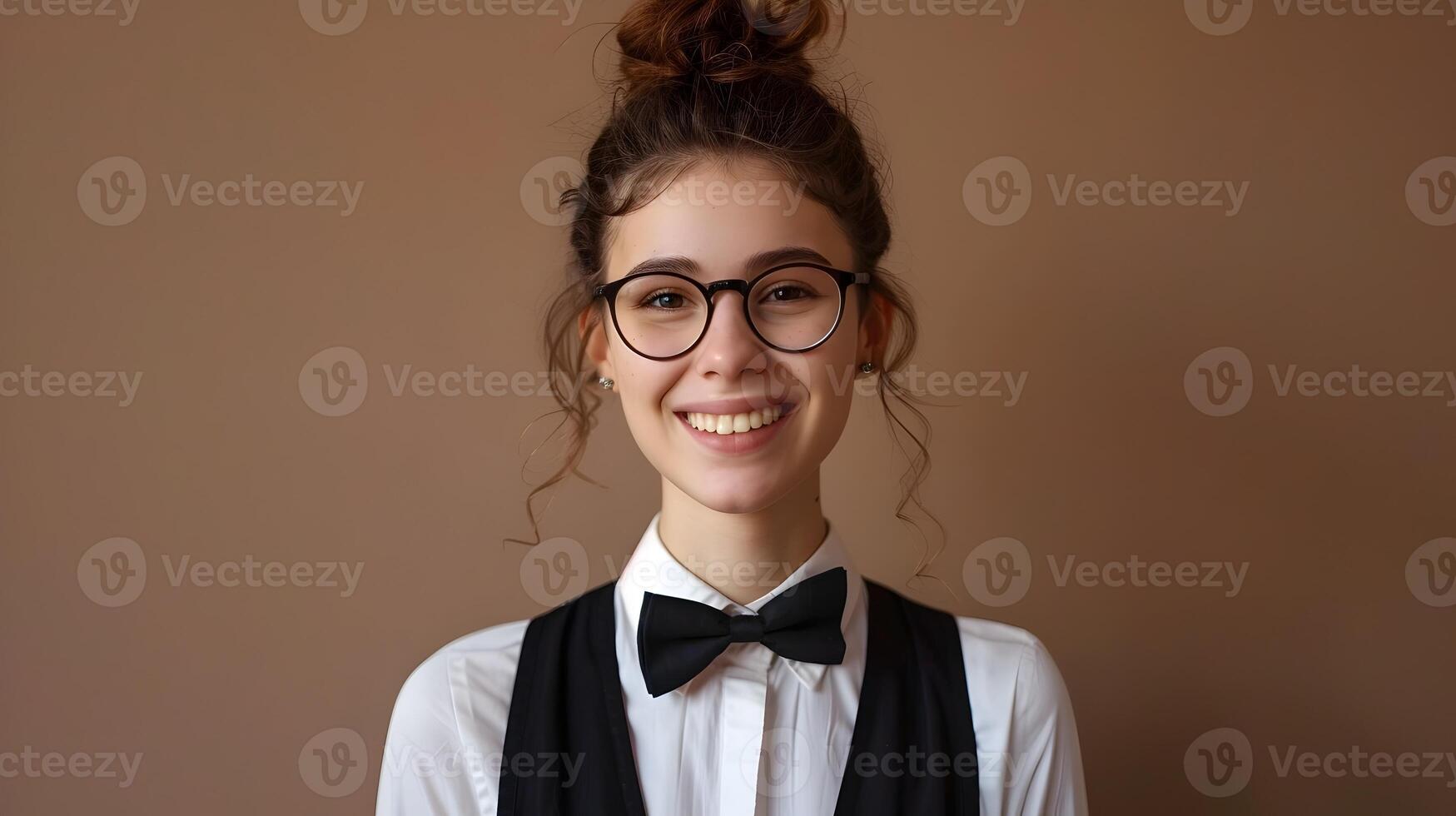 Enthusiastic Lodging Manager Excelling in Daily Tasks A Colorful Portrait of Job Satisfaction and Professional Dedication photo