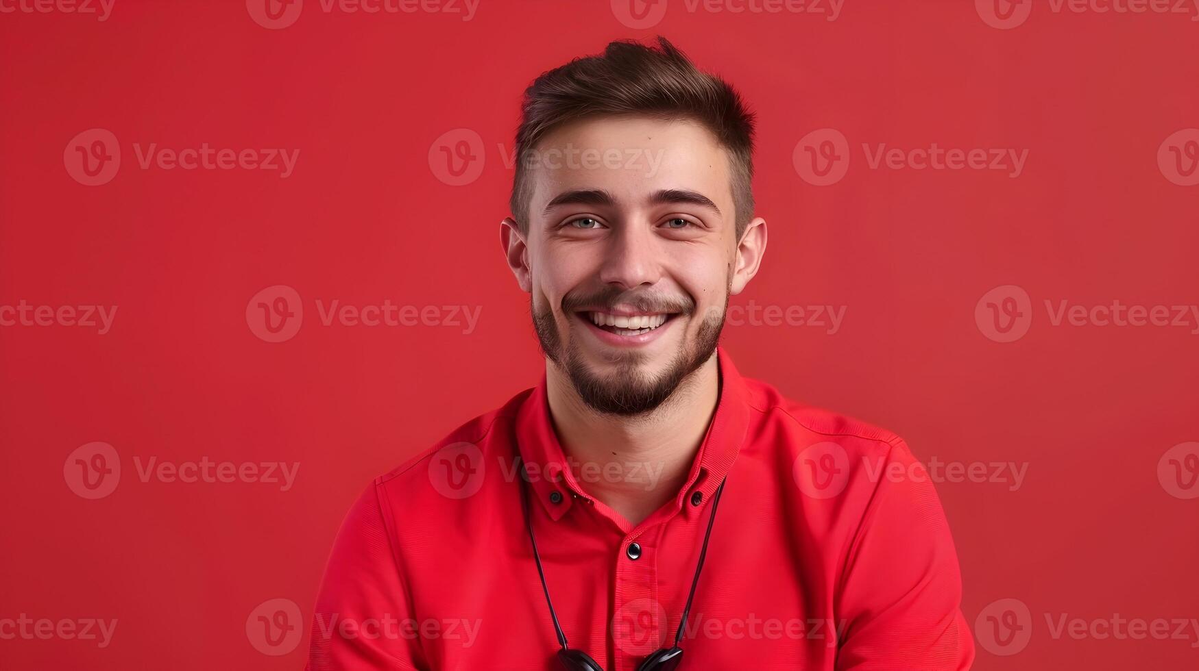 Enthusiastic Young Dispatcher Excels in Modern Transportation Communications photo