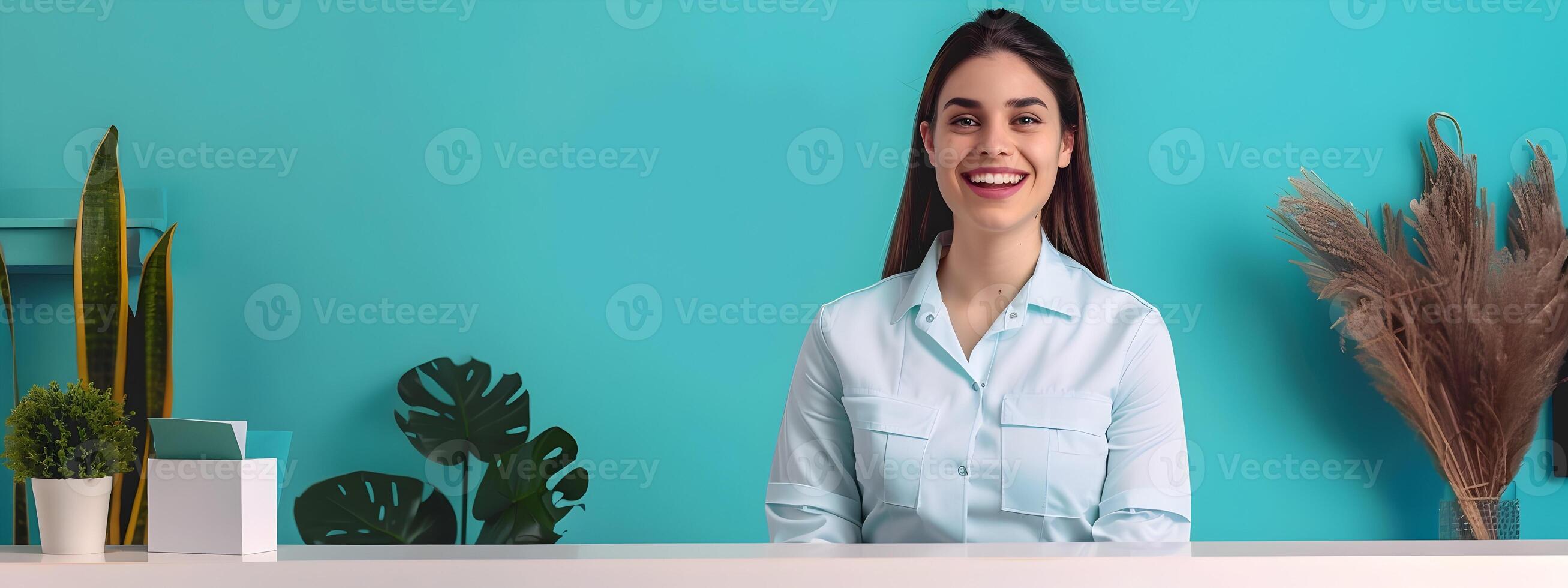 Enthusiastic Front Desk Associate Excelling in Workplace Service photo