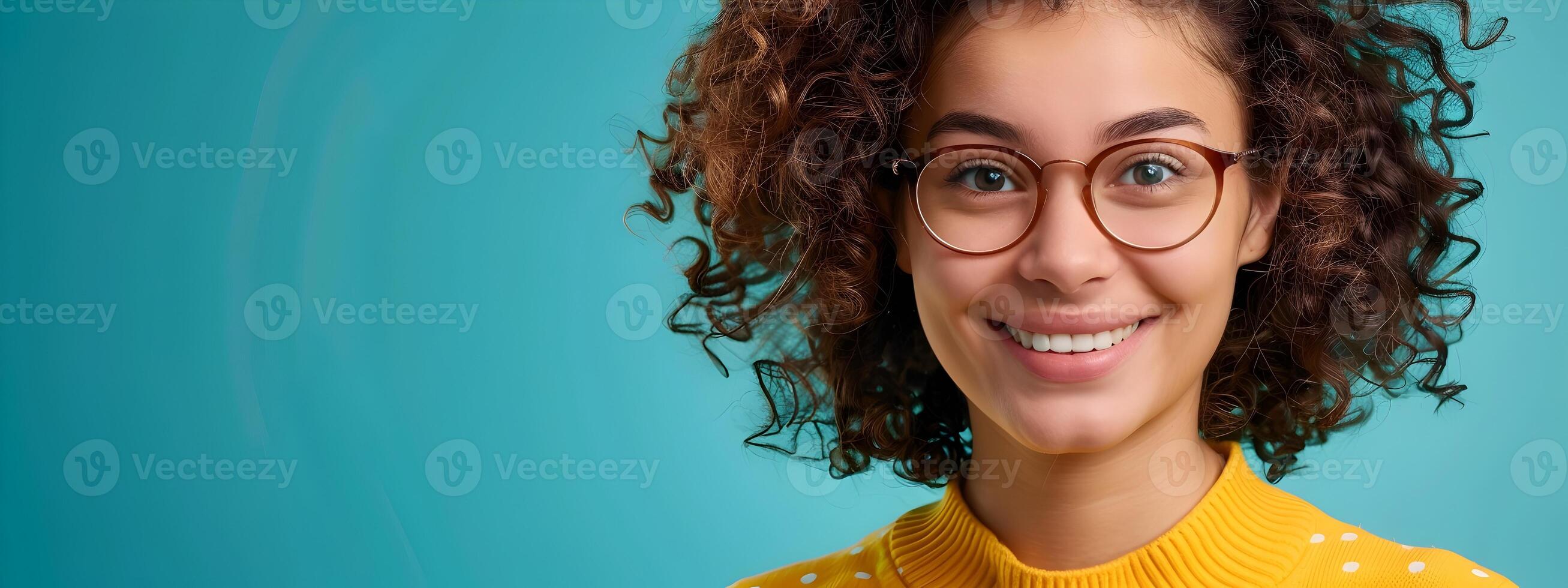 Happy Young Life Coach Radiating Positivity and Success in Vibrant Office Setting photo