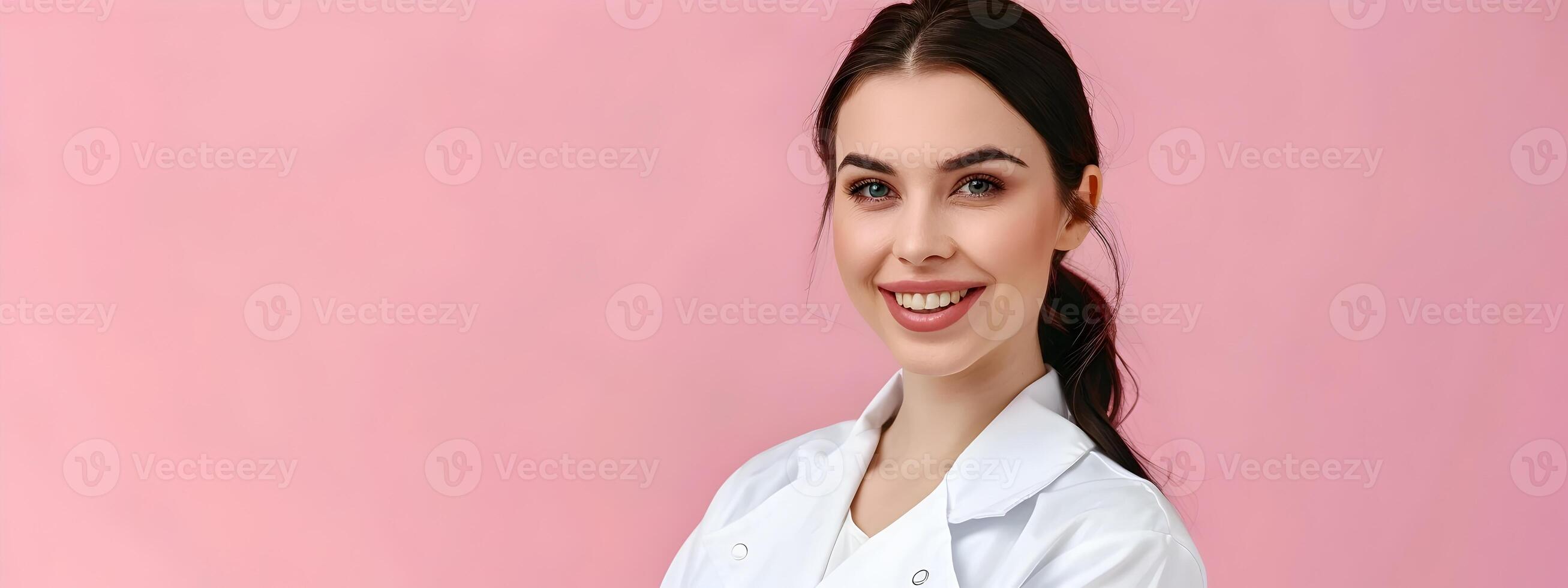 Happy Young Skin Care Specialist Demonstrating Expertise in Skin Wellness photo