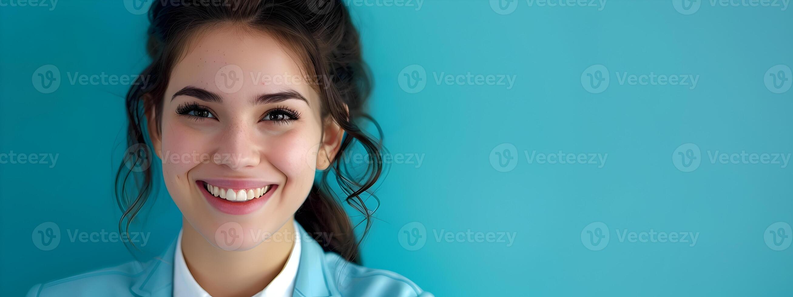 Joyful Concierge Excelling in Hotel Front Desk Service with Professional Attire and Key Card photo