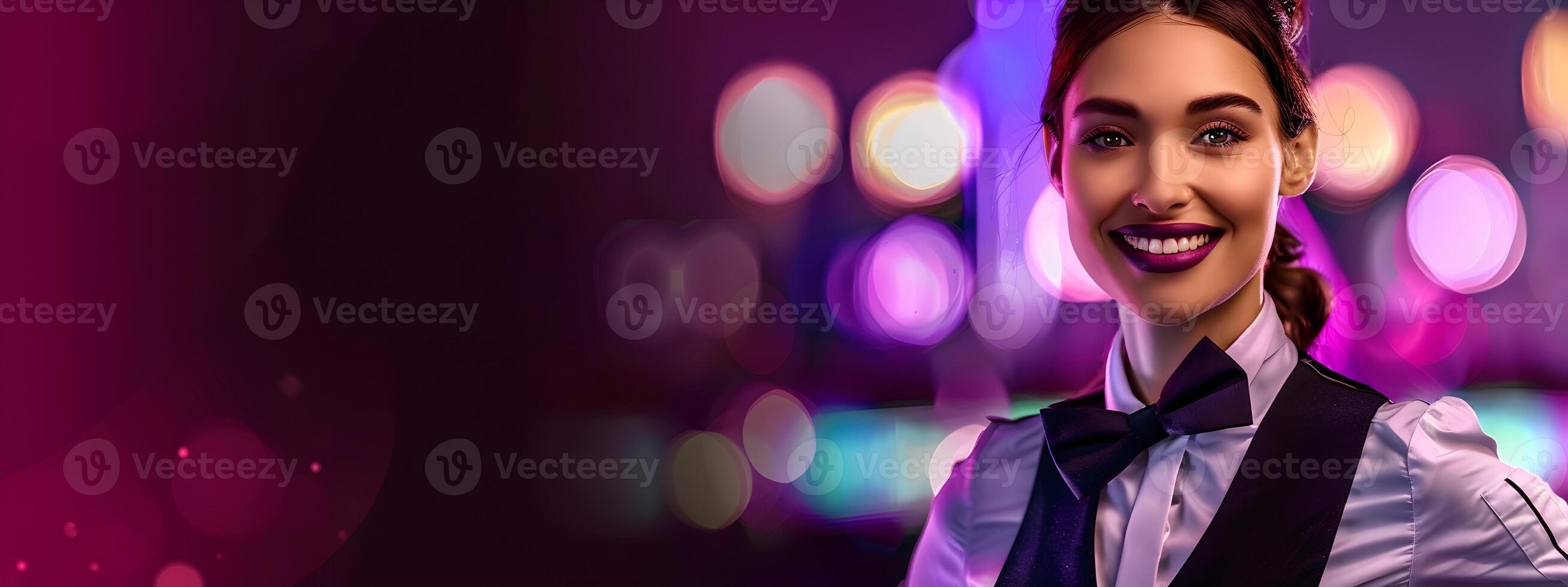 Joyful Casino Host Excelling in Job Portrait of a Hospitality Professional photo