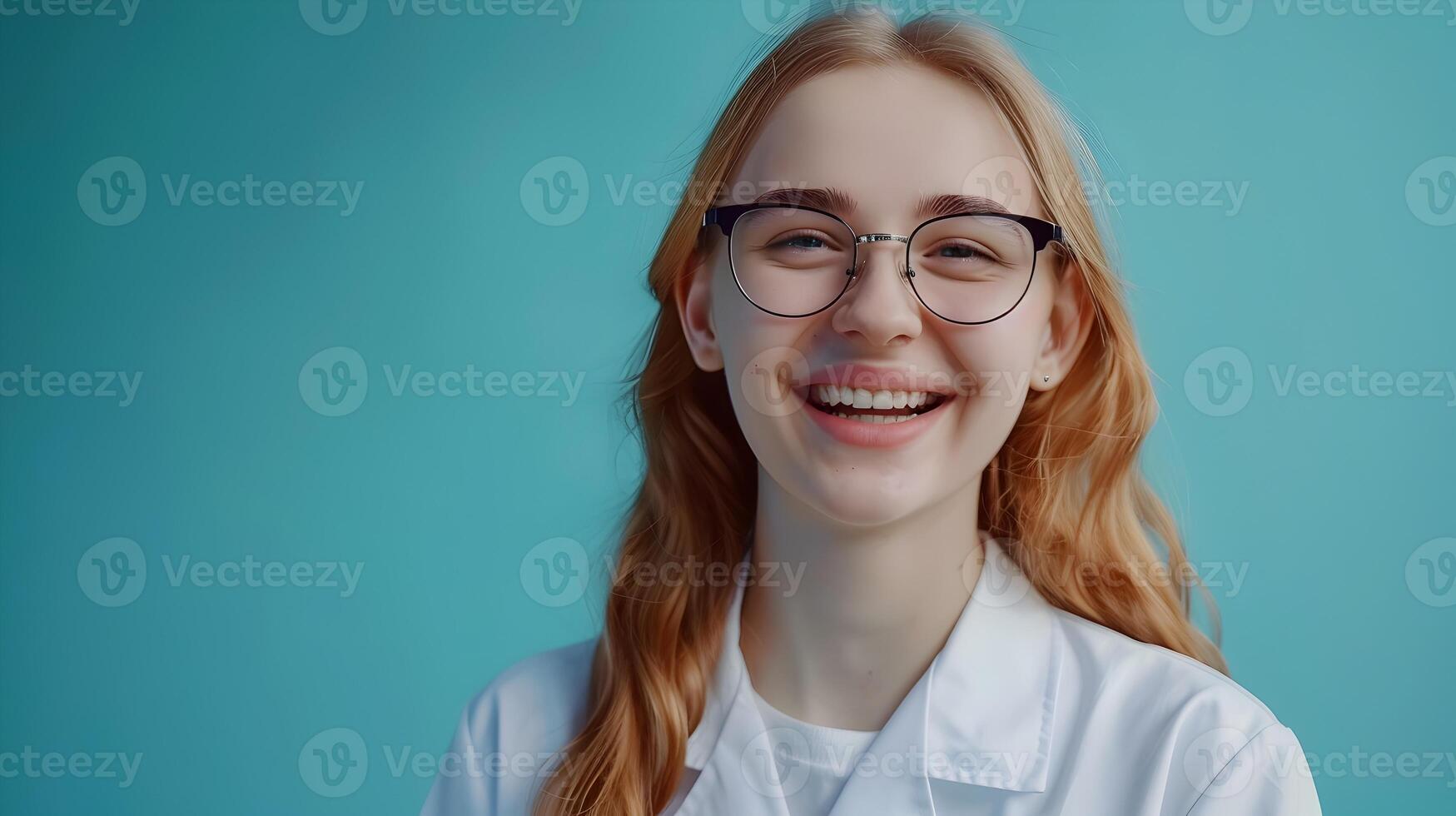 Happy Young Speech Pathologist Working Diligently on Color Background Professional Expertise and Caring Relationship photo