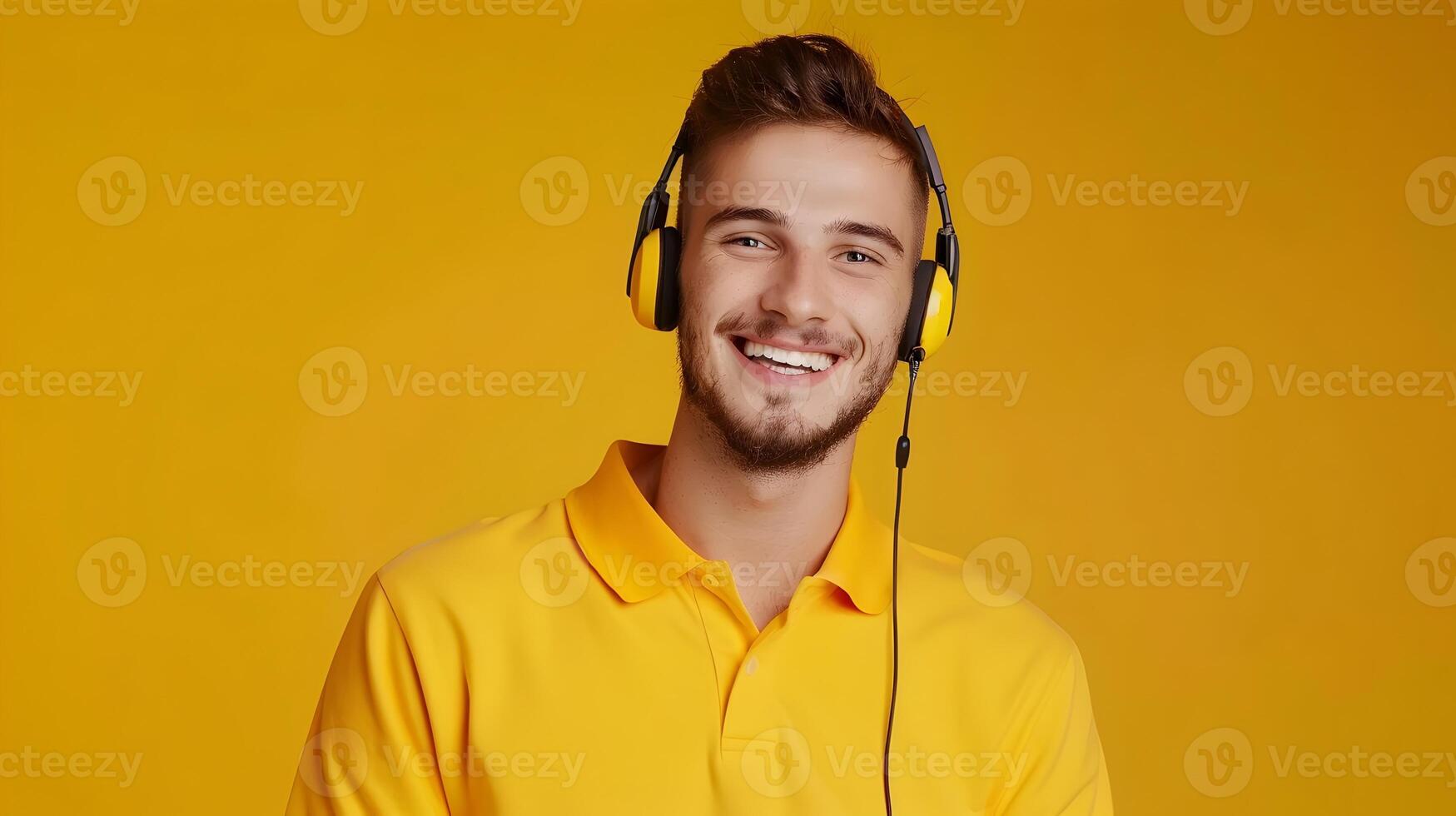 Joyful Young Dispatcher Excels in Truck and Taxi Coordination photo