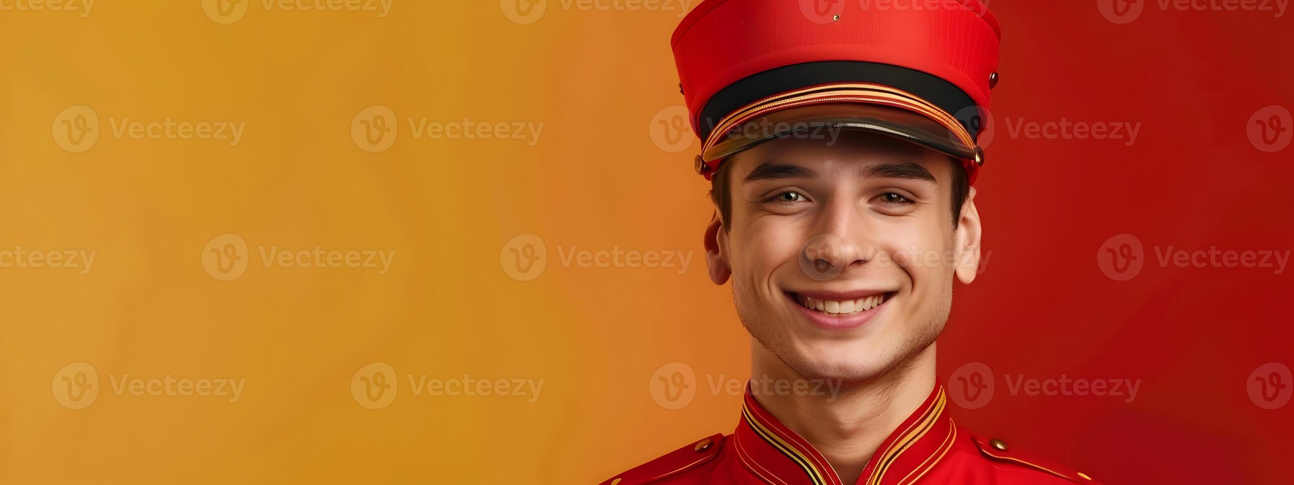 Jubilant Bellhop Excelling in Hospitality Service with Dedication and a Genuine Smile photo