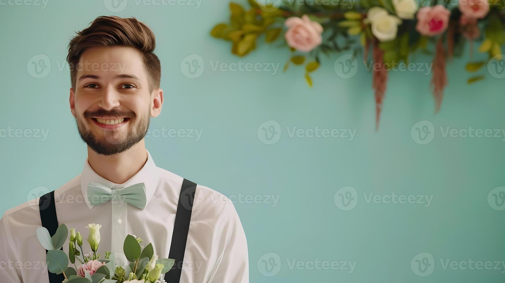 Joyful Young Wedding Coordinator Thriving in a Colorful World of Successful Event Planning photo