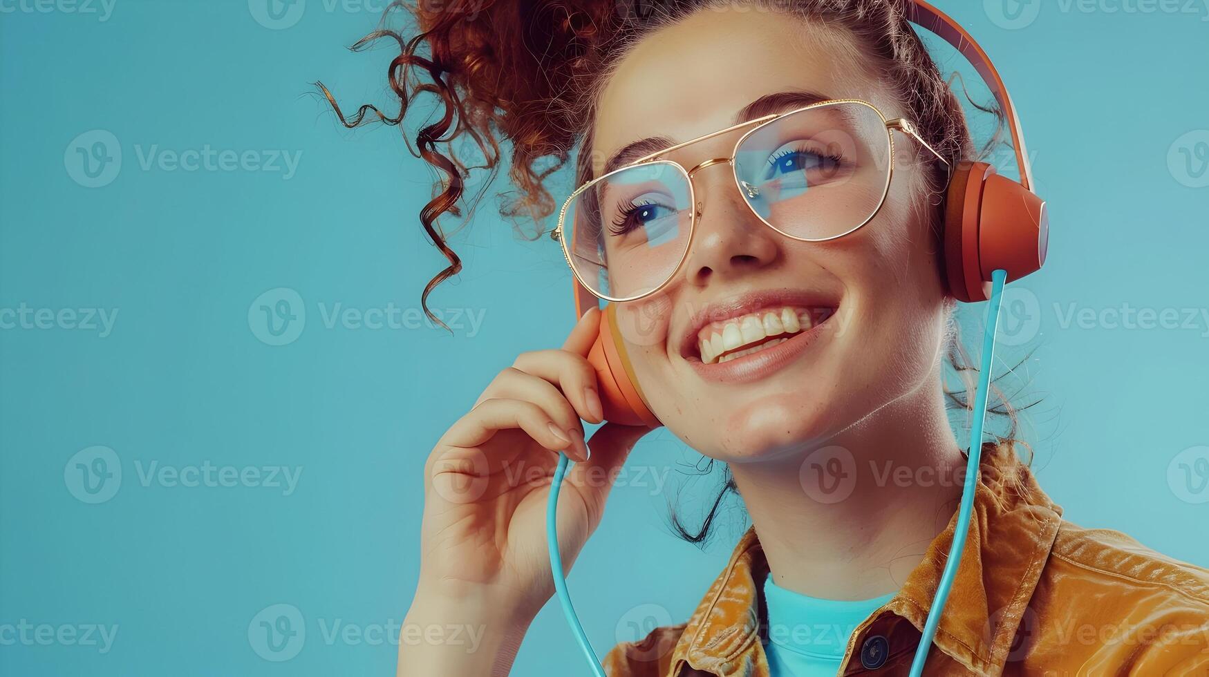 Joyful Telephone Operator Excelling in Modern Communication photo