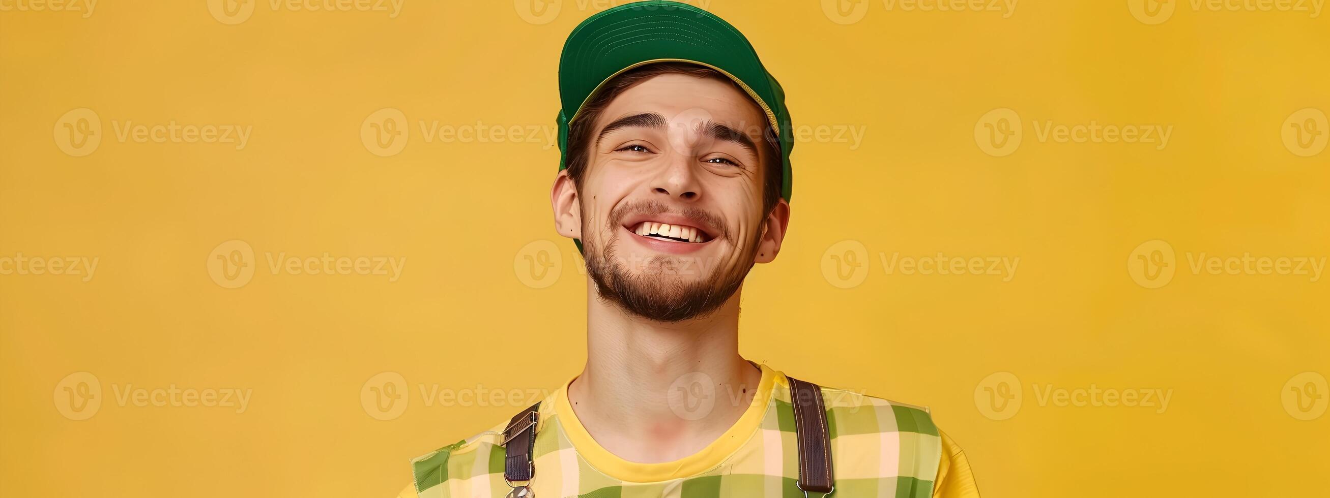 Young Porters Radiant Smile A Testament to Hard Work and Happiness in the Vibrant World of Cargo Delivery photo